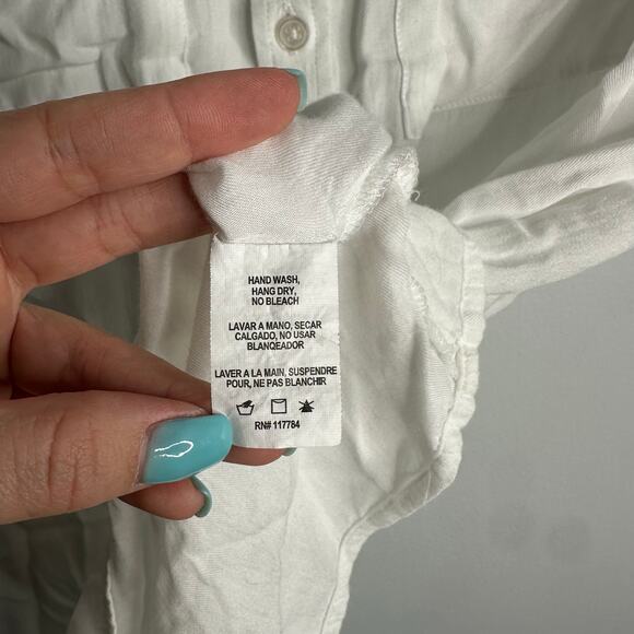 Rails White Whitney Cap sleeve button up top size small - Picture 3 of 5